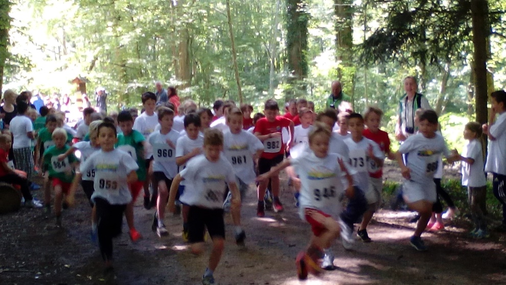 Sichtlich Spass hatten die Kinder beim Lauf durch den Altbohlwald